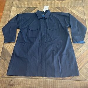 Men's Navy Blue Casual Button Down Shirt